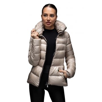 Geaca matlasata cu umplutura de puf gasca cu gluga GRACE