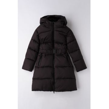 Geaca matlasata cu vatelina si curea in talie