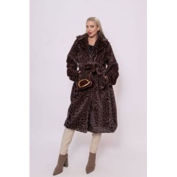 Haina midi din blanita artificiala animal print