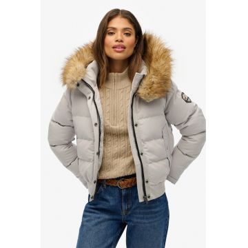 Jacheta bomber cu vatelina si blana sintetica Everest