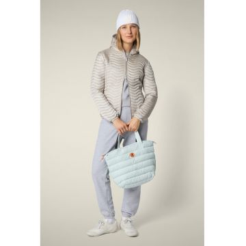 Jacheta cu gluga si aspect matlasat