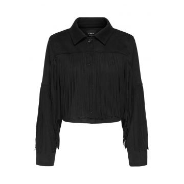 Jacheta dama -  neagra - piele ecologica -