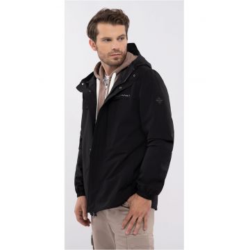 Jacheta de ploaie  J-Sisu pentru barbati - impermeabila - cu gluga - Negru