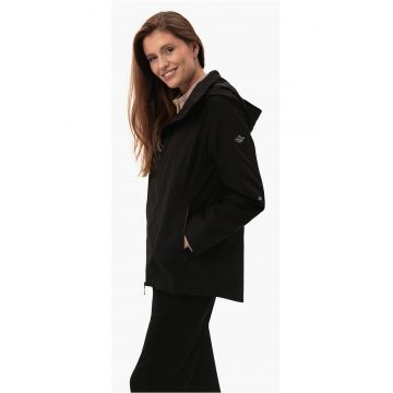 Jacheta impermeabila cu gluga  J-Genua pentru femei - Negru
