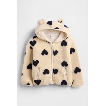 Jacheta teddy cu gluga