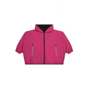 Jacheta windbreaker reversibila cu gluga
