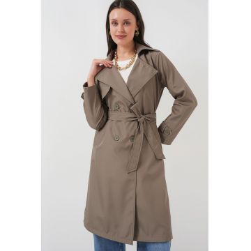 Palton dama  captusit - textil - Bronz natural