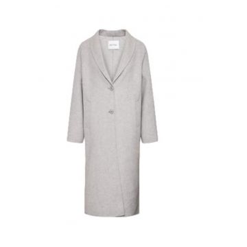 Palton dama -  lana/poliester - gri -