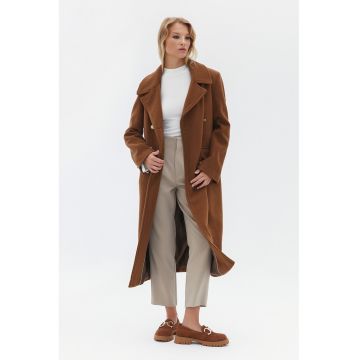 Palton din amestec de lana si casmir