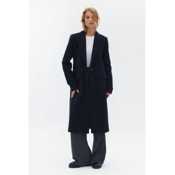 Palton lung din amestec de lana