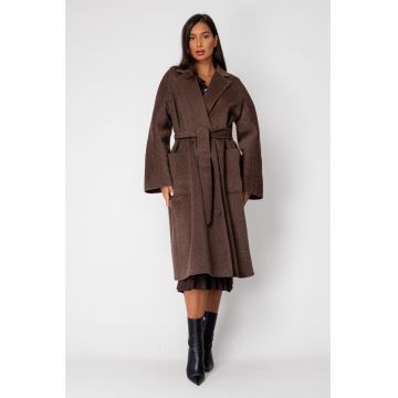 Palton lung handmade din Lana 18590