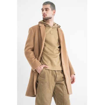 Palton uni din amestec de lana