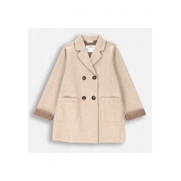 Pardesiu regular fit cu nasturi