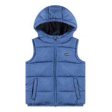 Vesta cu buzunare oblice si gluga