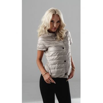 Vesta din puf  bej - maneca scurta - marime