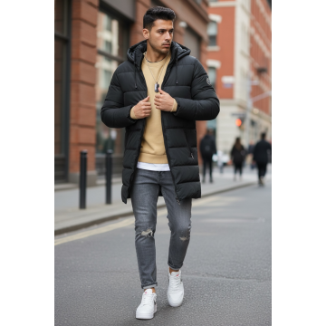 Geaca barbati de iarna neagra A26