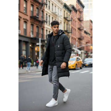 Geaca barbati de iarna neagra A72