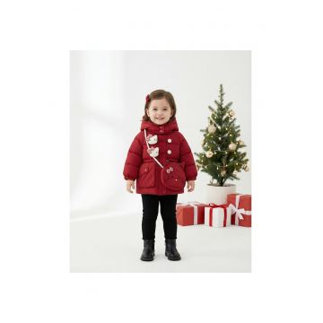 Geaca Rosie Fetite cu Pisici si Poseta