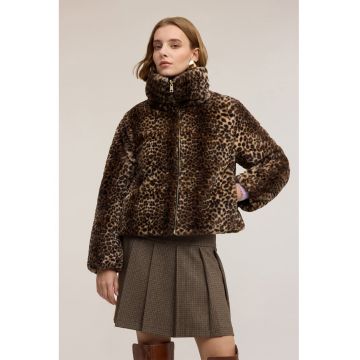 Haina din blana sintetica cu model reversibil