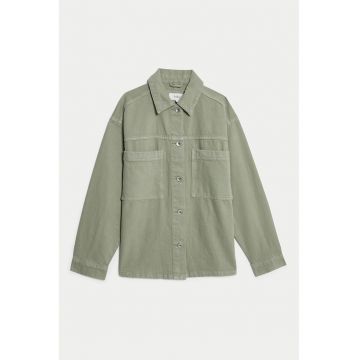 Jacheta-camasa din denim relaxed fit