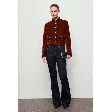 Jacheta catifelata cu nasturi