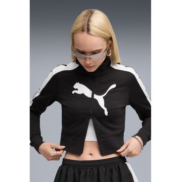 Jacheta crop cu imprimeu logo Archive T7