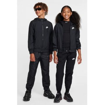 Jacheta cu buzunare cu fermoar si gluga