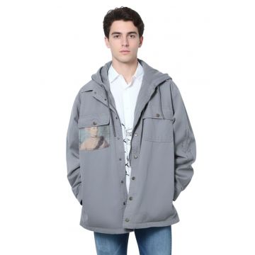 Jacheta cu gluga si imprimeu