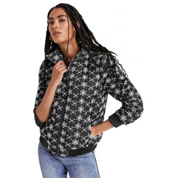 Jacheta cu model floral Quiana - Negru