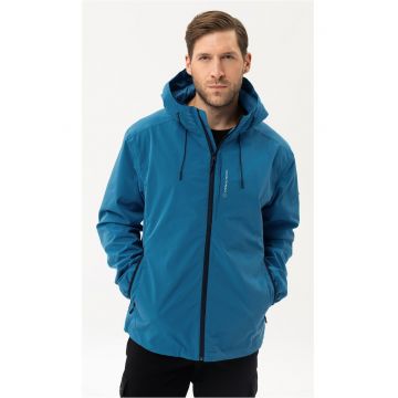 Jacheta de ploaie  J-Kenzi pentru barbati - impermeabila - cu gluga - Albastru