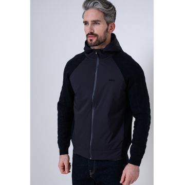 Jacheta din amestec de lana virgina cu fermoar