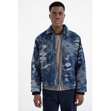 Jacheta din denim cu fermoar Wylie