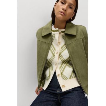 Jacheta din piele intoarsa Harrington