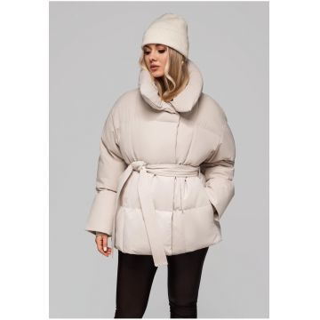 Jacheta matlasata cu curea si guler inalt  OW-JAHP-0106