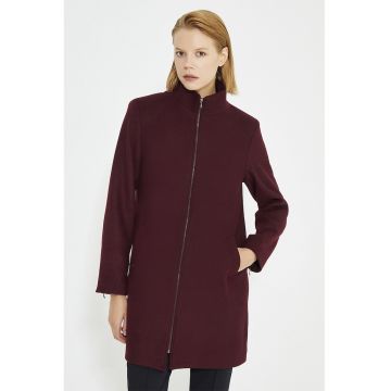 Palton cu guler scurt si fermoar