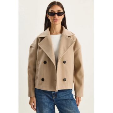 Palton dama  bej natural