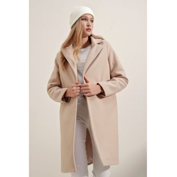 Palton dama  Bej Natural - Bej