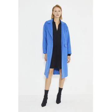 Palton din amestec de lana cu croiala lejera