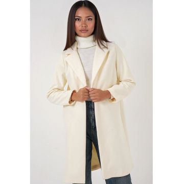 Palton din amestec de lana si buzunare laterale