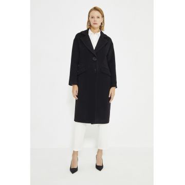 Palton lung din amestec de lana