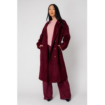 Palton lung din mix de lana 18421