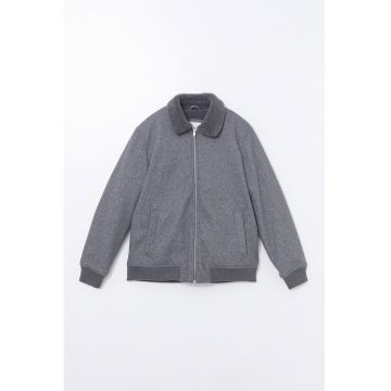 Palton scurt cu fermoar