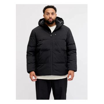 Plus Geaca barbati cu gluga - 2 buzunare oblice si croiala Regular fit