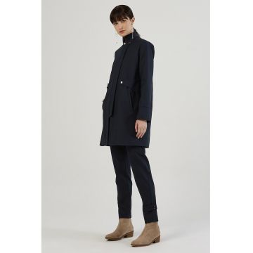 Trenci din amestec de bumbac cu fermoar