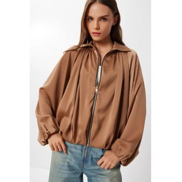 Geaca bomber Happiness Istanbul - maro camel - textil -