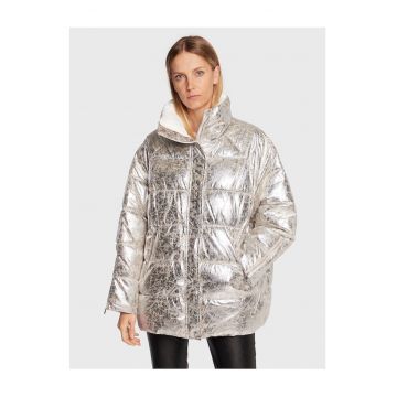 Geaca de iarna -  argintie - pentru femei -