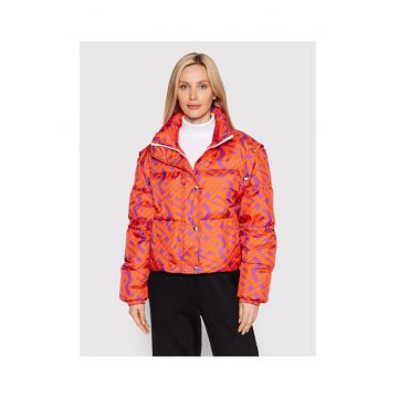 Geaca de iarna -  portocalie - pentru femei -