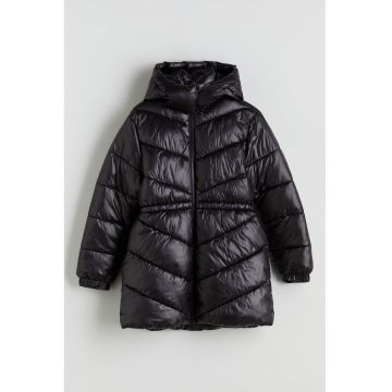 Geaca lunga cu gluga