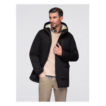 Geaca lunga tip parka in stil sherpa  OM-JAPJ-0316