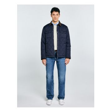 Geaca matlasata cu guler contrastant Antwan